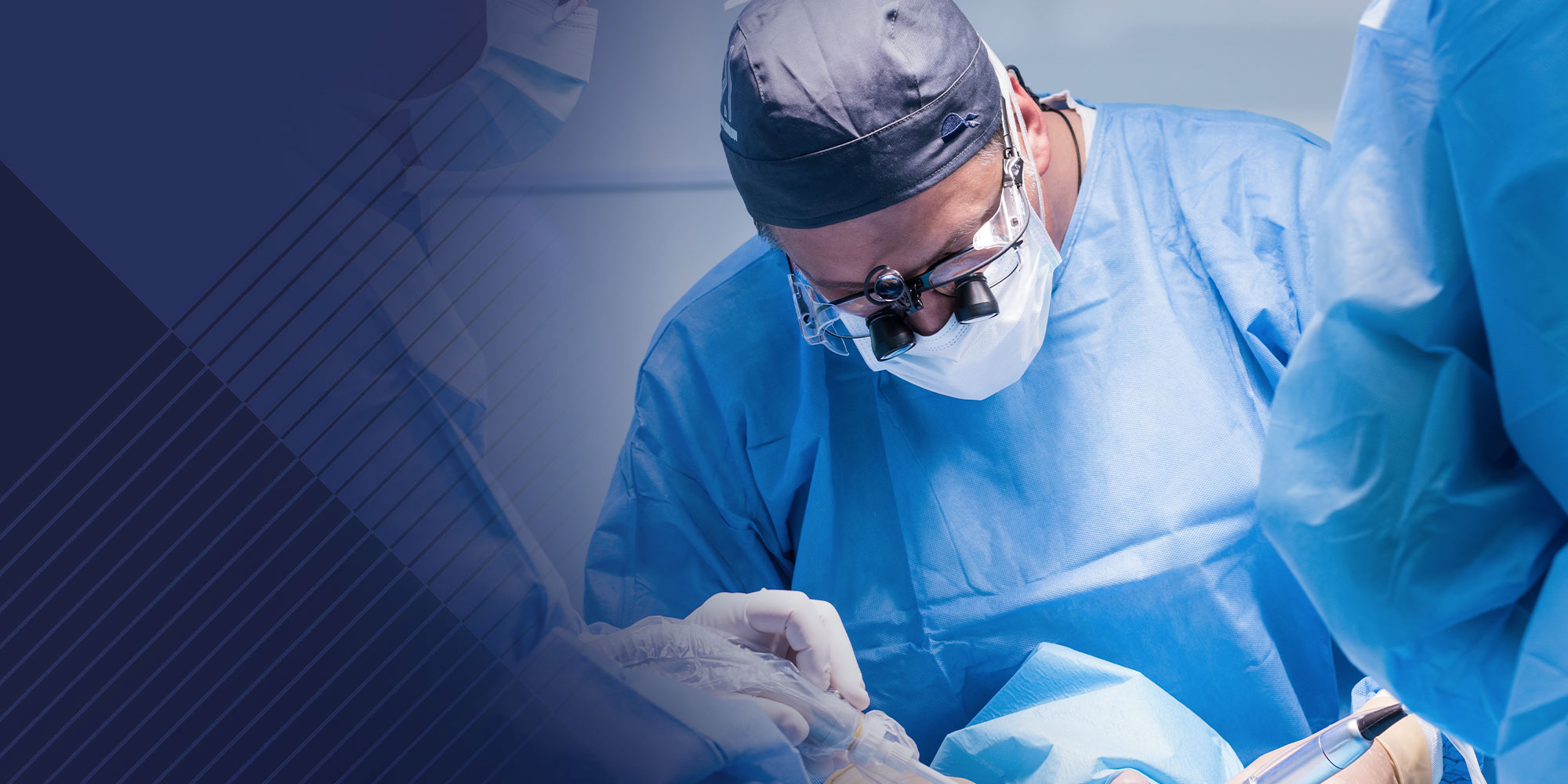 doctor in garb ready for sinus lift